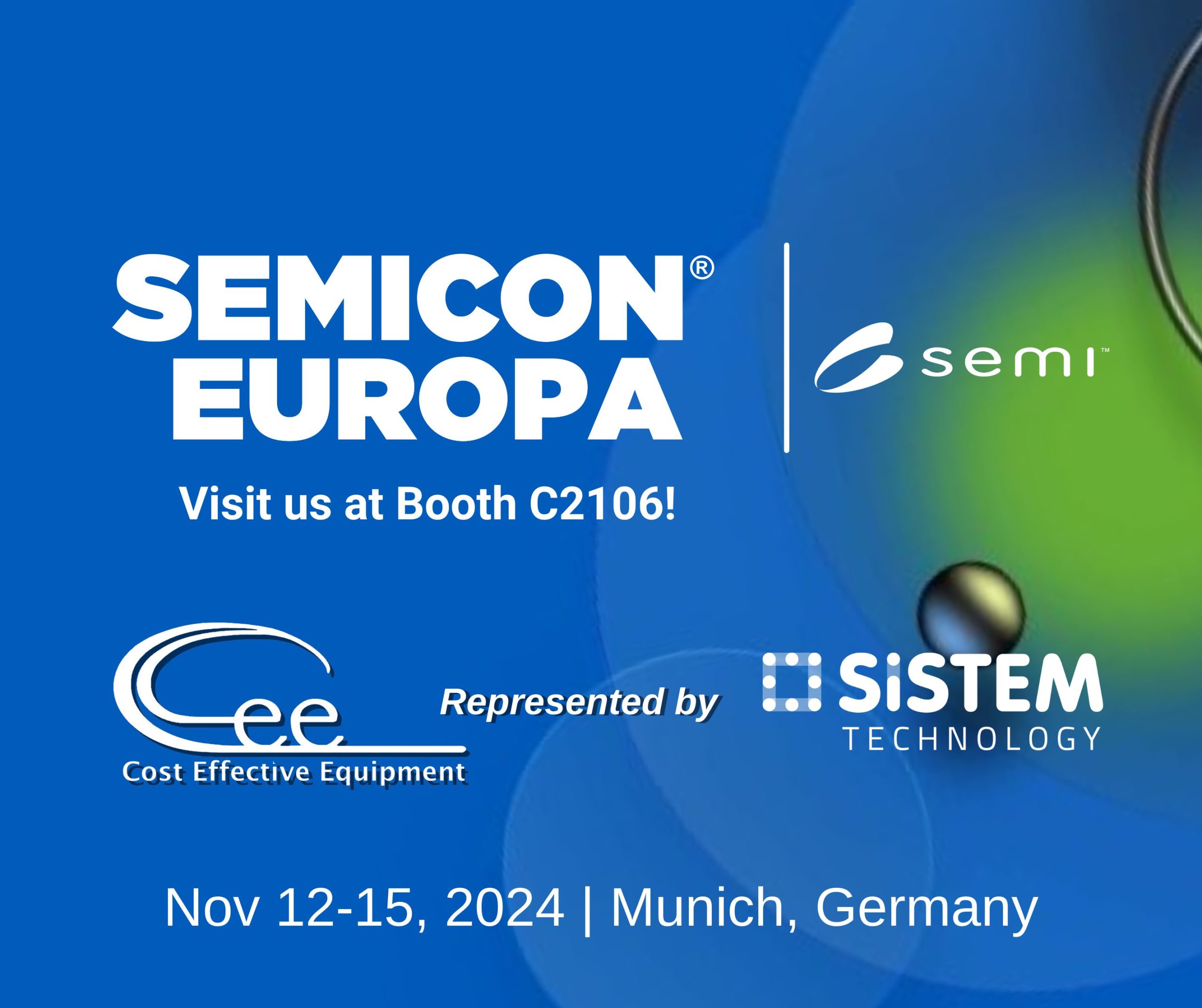 Cost Effective Equipment @ Semicon Europa 2024